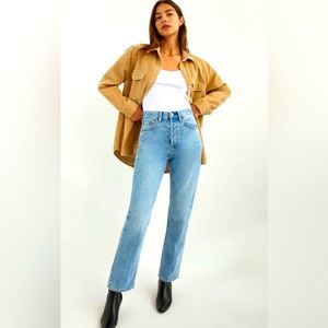 denim forum joni high rise loose jeans 26L